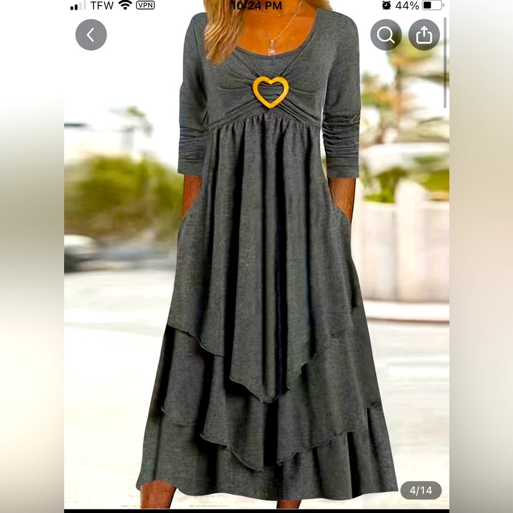 Dress Dark Grey, Woman’s 1X